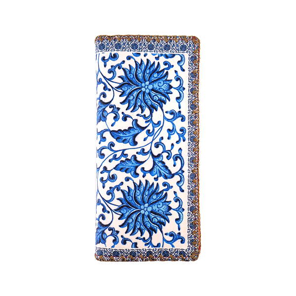 Mlavi Asia collection unique and beautiful vegan large flat wallet with Asian art and craft inspired prints for wholesale and online shopping