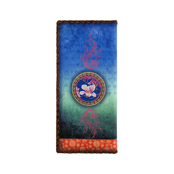 Mlavi Asia collection unique and beautiful vegan large flat wallet with Asian art and craft inspired prints for wholesale and online shopping