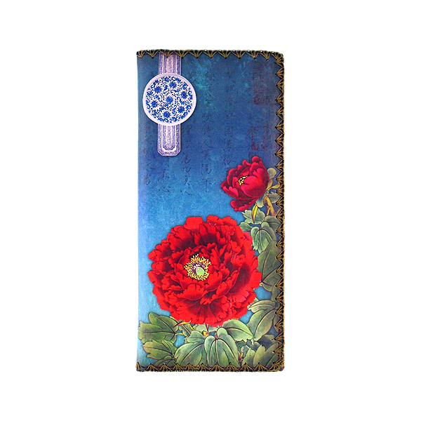 Mlavi Asia collection unique and beautiful vegan large flat wallet with Asian art and craft inspired prints for wholesale and online shopping
