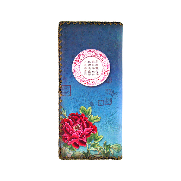 Mlavi Asia collection unique and beautiful vegan large flat wallet with Asian art and craft inspired prints for wholesale and online shopping