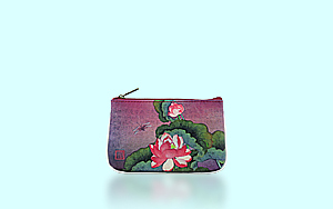 Mlavi Asia collection small pouches/coin purses with original, beautiful East Asian art & craft inspired illustration prints for wholesale and online shopping