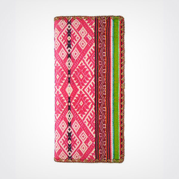 Mlavi Balkan collection unique and beautiful vegan large flat wallet with Balkan art and craft inspired prints for wholesale and online shopping