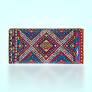 Mlavi Balkan collection Balkan textile pattern print large flat wallet for wholesale and online shopping