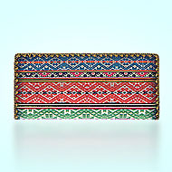 Mlavi Balkan collection Balkan textile pattern print large flat wallet for wholesale and online shopping