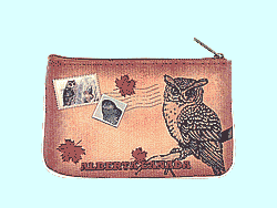 Mlavi Canada collection small pouches/coin purses with retro Alberta illustration prints for wholesale and online shopping
