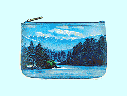 Mlavi Canada collection small pouches/coin purses with British Columbia photography prints for wholesale and online shopping