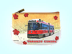 Mlavi Canada collection small pouches/coin purses with retro Toronto illustration prints for wholesale and online shopping
