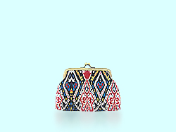Mlavi Ikat collection coin purses with original, beautiful ikat themed illustration prints for wholesale and online shopping