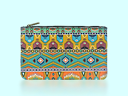 Mlavi Ikat collection medium pouches with original, beautiful ikat themed illustration prints for wholesale and online shopping