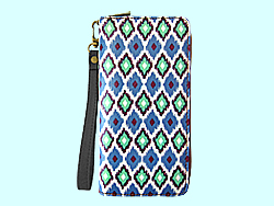 Mlavi Ikat collection large wristlet wallets with original, beautiful ikat themed illustration prints for wholesale and online shopping
