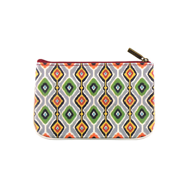 Mlavi Ikat collection unique and beautiful vegan small pouche/coin purse with Ikat pattern prints for wholesale and online shopping