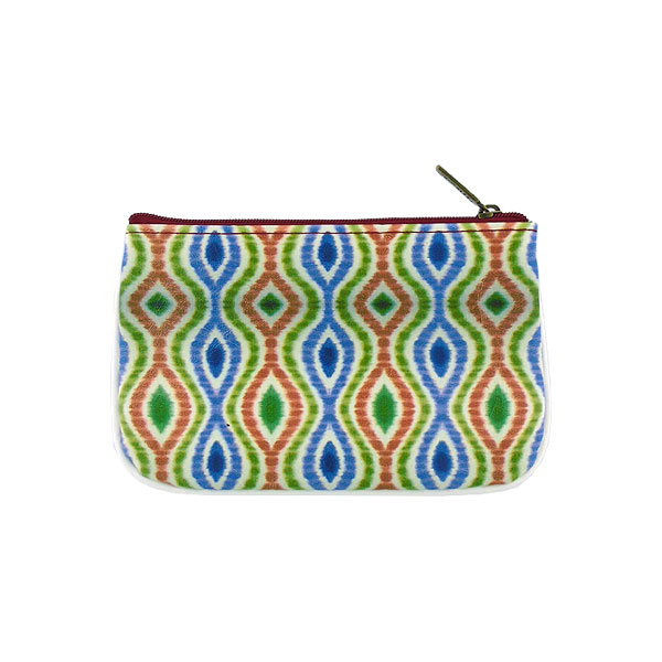 Mlavi Ikat collection unique and beautiful vegan small pouche/coin purse with Ikat pattern prints for wholesale and online shopping