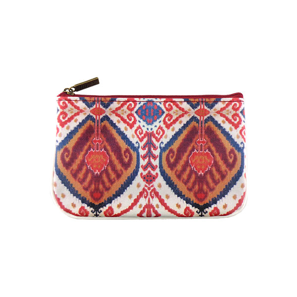 Mlavi Ikat collection unique and beautiful vegan small pouche/coin purse with Ikat pattern prints for wholesale and online shopping