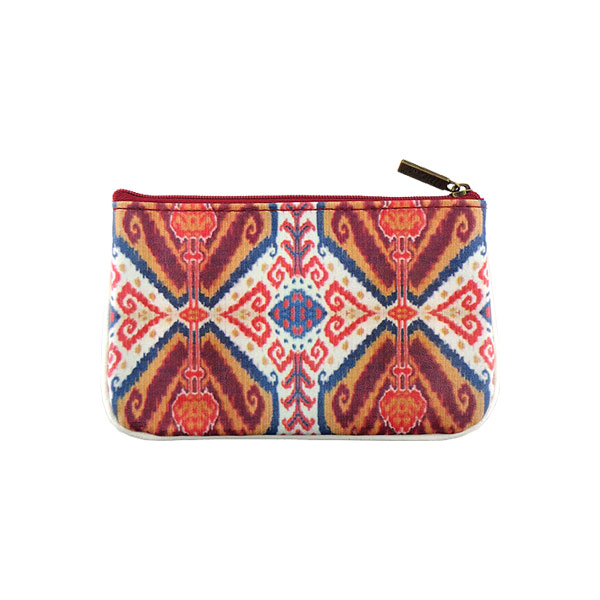 Mlavi Ikat collection unique and beautiful vegan small pouche/coin purse with Ikat pattern prints for wholesale and online shopping