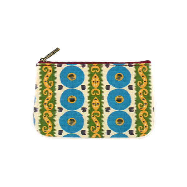 Mlavi Ikat collection unique and beautiful vegan small pouche/coin purse with Ikat pattern prints for wholesale and online shopping
