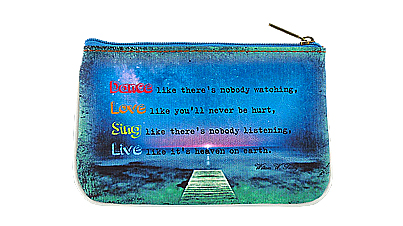 Mlavi Inspiration collection small pouch/coin purse with photography & inspirational quote prints for wholesale and online shopping