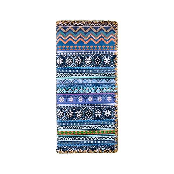 Mlavi Mexico collection unique and beautiful vegan large flat wallet with Mexican Aztec pattern inspired prints for wholesale and online shopping
