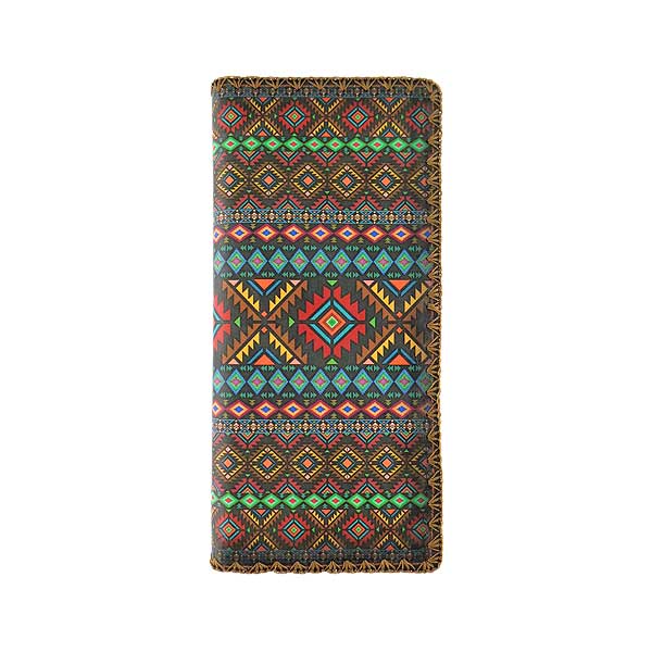 Mlavi Mexico collection unique and beautiful vegan large flat wallet with Mexican art and craft inspired prints for wholesale and online shopping