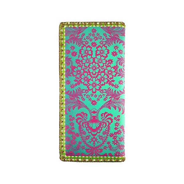 Mlavi Mexico collection unique and beautiful vegan large flat wallet with Mexican oilcloth pattern prints for wholesale and online shopping