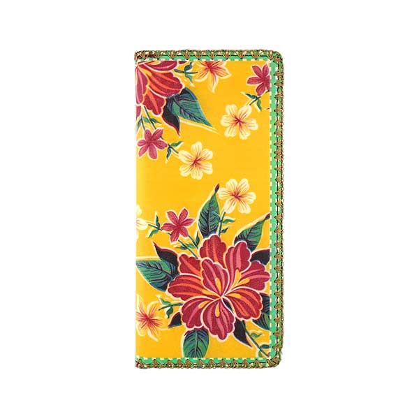 Mlavi Mexico collection unique and beautiful vegan large flat wallet with Mexican oilcloth pattern prints for wholesale and online shopping