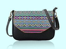 Mlavi Mexico collection cross body/clutch bags with original, beautiful Mexican textile pattern prints for wholesale and online shopping