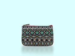 Mlavi Mexico collection small pouches with original, beautiful Mexican pinup girl painting & textile pattern prints for wholesale and online shopping