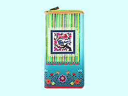 Mlavi Mexico collection large zipper around closure wallets with original, beautiful Mexican textile pattern prints for wholesale and online shopping