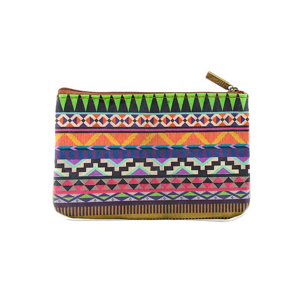 Mlavi Mexico collection unique and beautiful vegan small pouche/coin purse with Mexcian Azteck pattern prints for wholesale and online shopping
