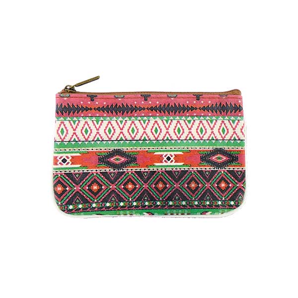Mlavi Mexico collection unique and beautiful vegan small pouche/coin purse with Mexcian Azteck pattern prints for wholesale and online shopping