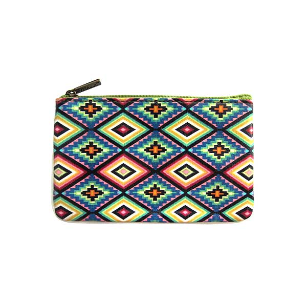 Mlavi Mexico collection unique and beautiful vegan small pouche/coin purse with Mexcian textile pattern prints for wholesale and online shopping