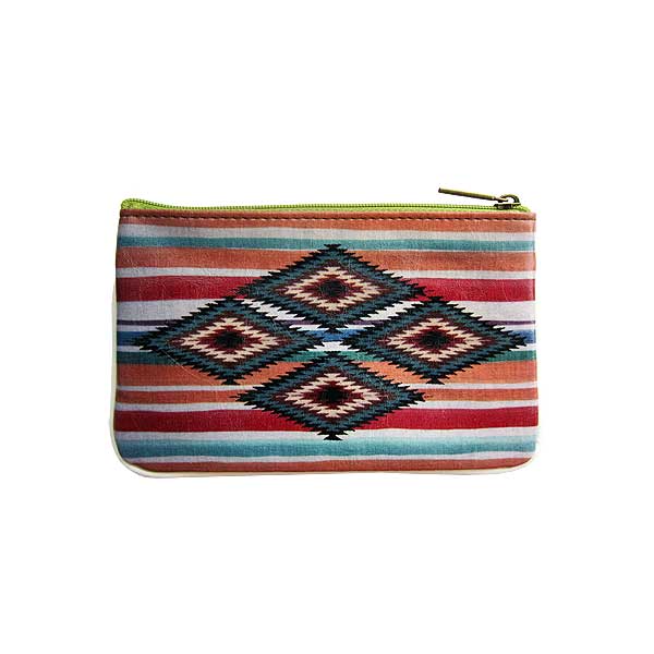Mlavi Mexico collection unique and beautiful vegan small pouche/coin purse with Mexcian textile pattern prints for wholesale and online shopping
