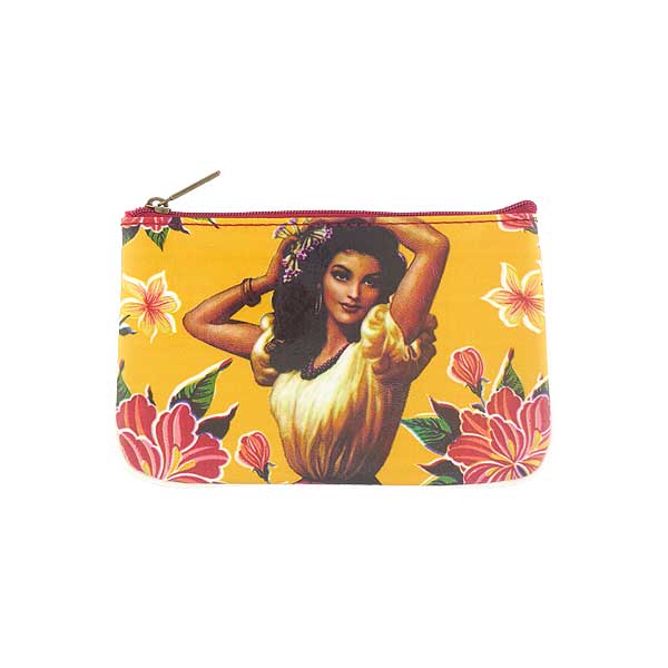 Mlavi Mexico collection unique and beautiful vegan small pouche/coin purse with retro style Mexcian pinup girl prints for wholesale and online shopping