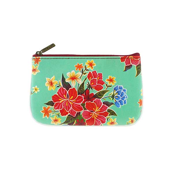 Mlavi Mexico collection unique and beautiful vegan small pouche/coin purse with Mexcian oilcloth style flower pattern prints for wholesale and online shopping