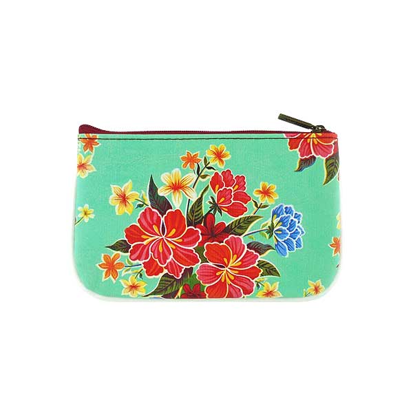 Mlavi Mexico collection unique and beautiful vegan small pouche/coin purse with Mexcian oilcloth style flower pattern prints for wholesale and online shopping