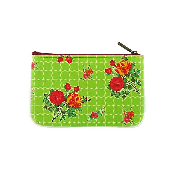 Mlavi Mexico collection unique and beautiful vegan small pouche/coin purse with Mexcian oilcloth style flower pattern prints for wholesale and online shopping