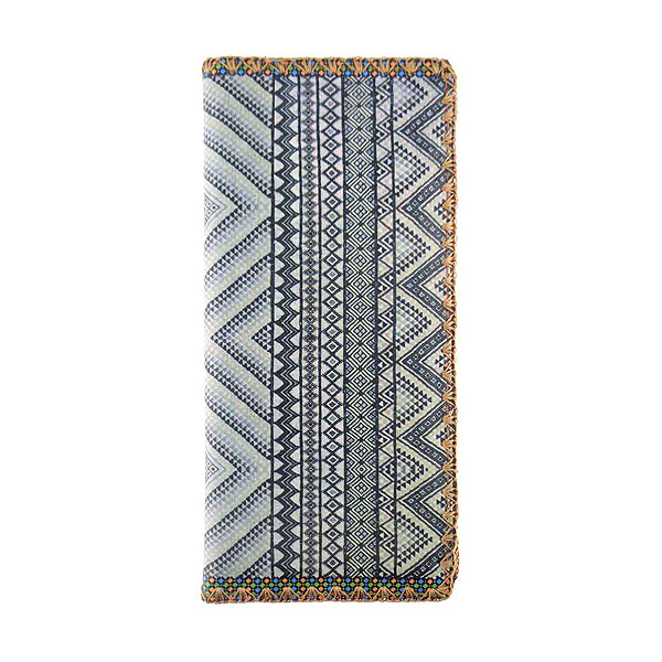 Mlavi Morocco collection unique and beautiful vegan large flat wallet with Moroccan pattern inspired prints for wholesale and online shopping
