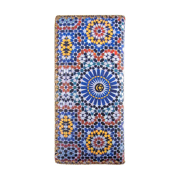 Mlavi Morocco collection unique and beautiful vegan large flat wallet with Moroccan pattern inspired prints for wholesale and online shopping