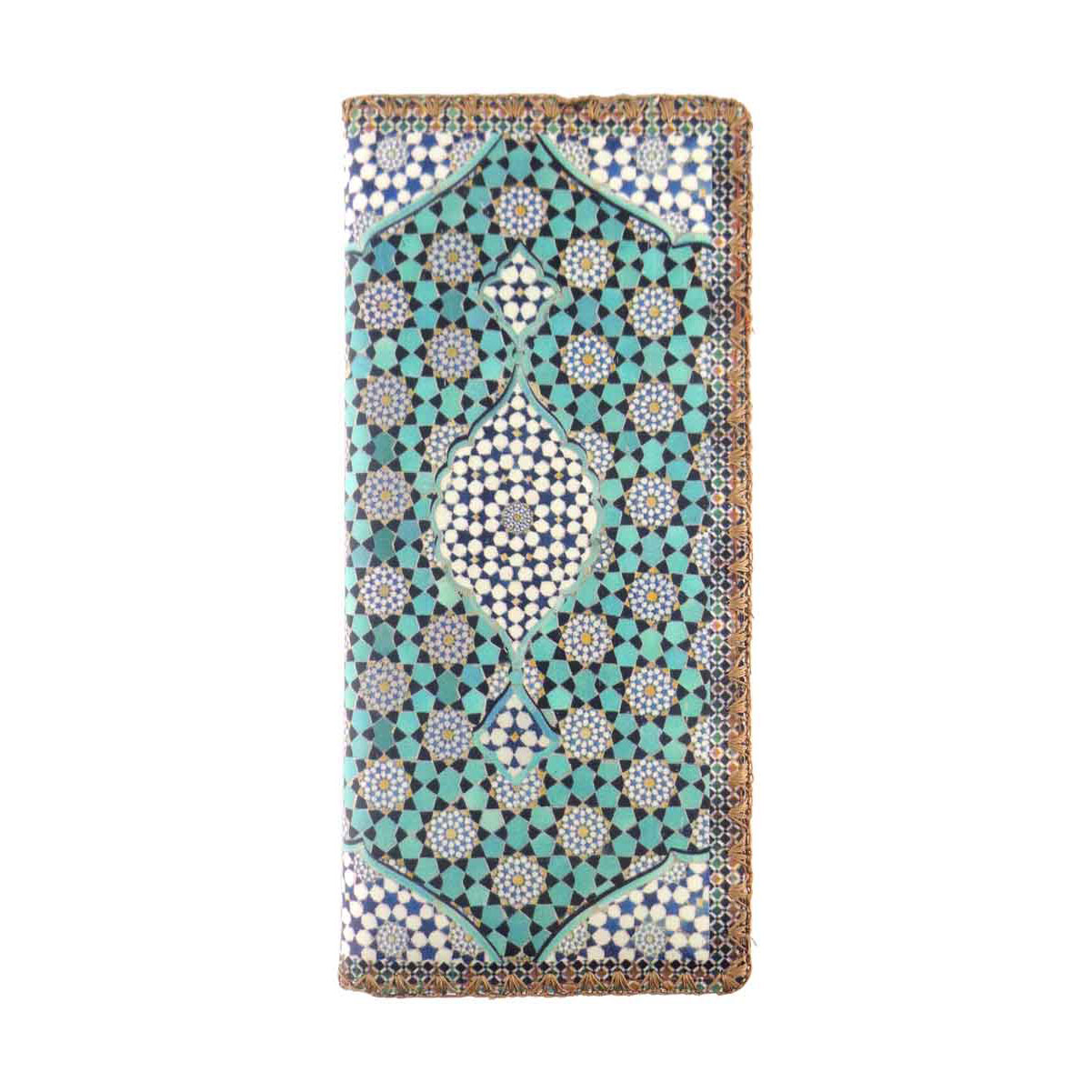 Mlavi Morocco collection unique and beautiful vegan large flat wallet with Moroccan pattern inspired prints for wholesale and online shopping