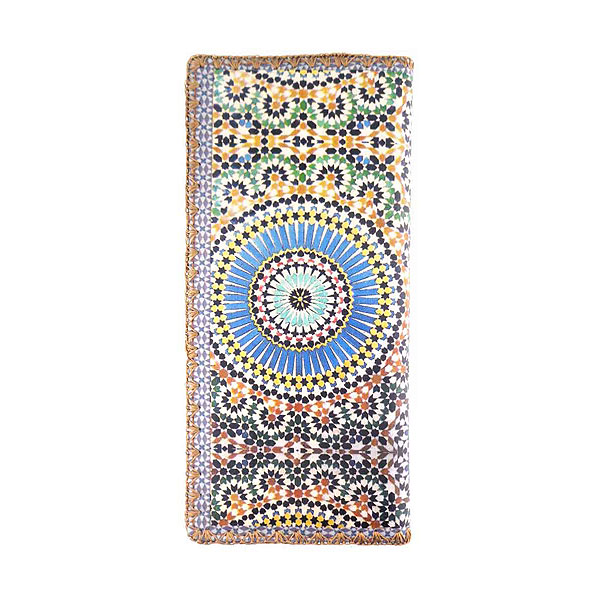 Mlavi Morocco collection unique and beautiful vegan large flat wallet with Moroccan pattern inspired prints for wholesale and online shopping