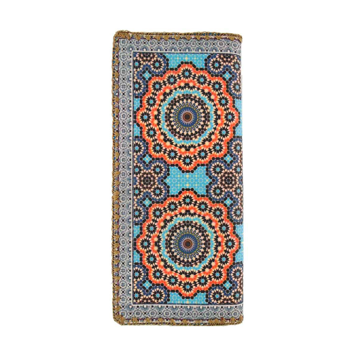 Mlavi Morocco collection unique and beautiful vegan large flat wallet with Moroccan art and craft inspired prints for wholesale and online shopping