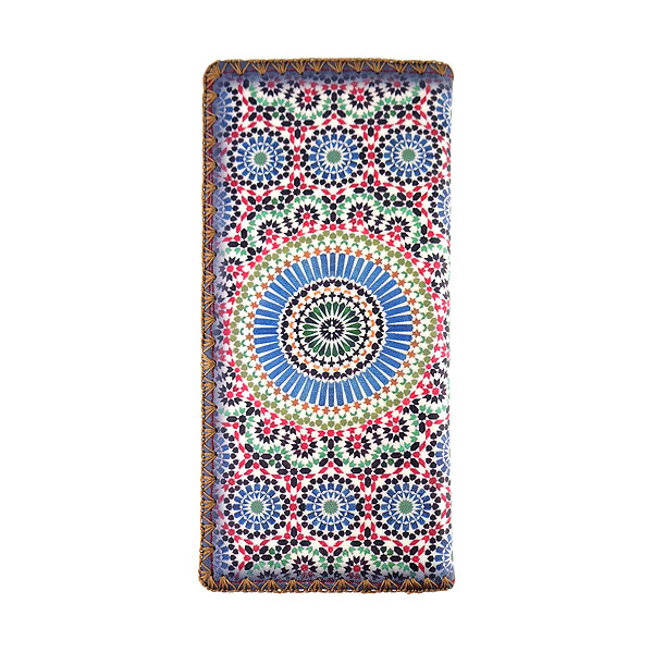 Mlavi Morocco collection unique and beautiful vegan large flat wallet with Moroccan art and craft inspired prints for wholesale and online shopping