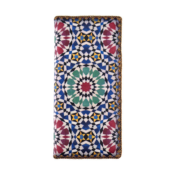 Mlavi Morocco collection unique and beautiful vegan large flat wallet with Moroccan pattern inspired prints for wholesale and online shopping