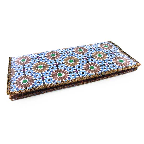 Mlavi Morocco collection unique and beautiful vegan large flat wallet with Moroccan pattern inspired prints for wholesale and online shopping