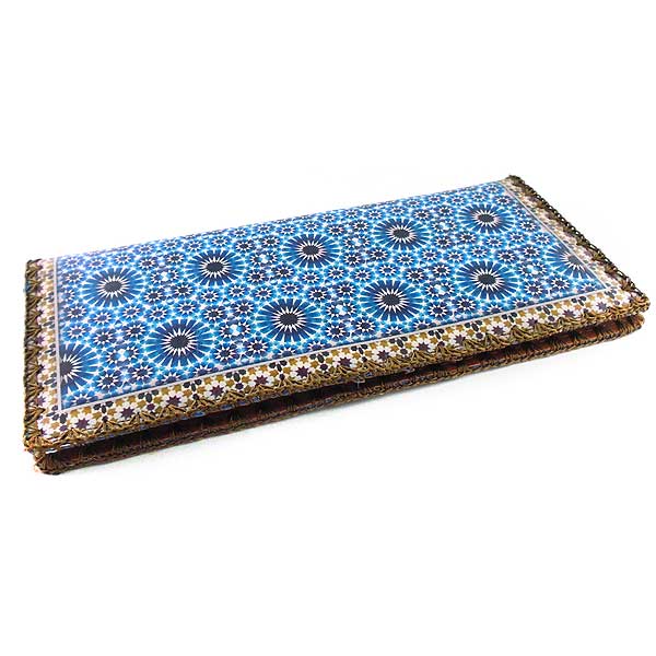 Mlavi Morocco collection unique and beautiful vegan large flat wallet with Moroccan pattern inspired prints for wholesale and online shopping