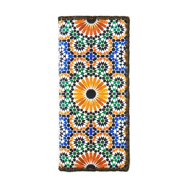 Mlavi Morocco collection unique and beautiful vegan large flat wallet with Moroccan pattern inspired prints for wholesale and online shopping