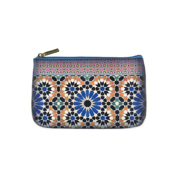 Mlavi Morocco collection unique and beautiful vegan small pouche/coin purse with Moroccan art and craft inspired prints for wholesale and online shopping