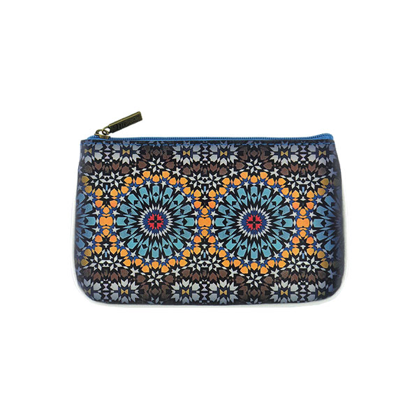Mlavi Morocco collection unique and beautiful vegan small pouche/coin purse with Moroccan art and craft inspired prints for wholesale and online shopping