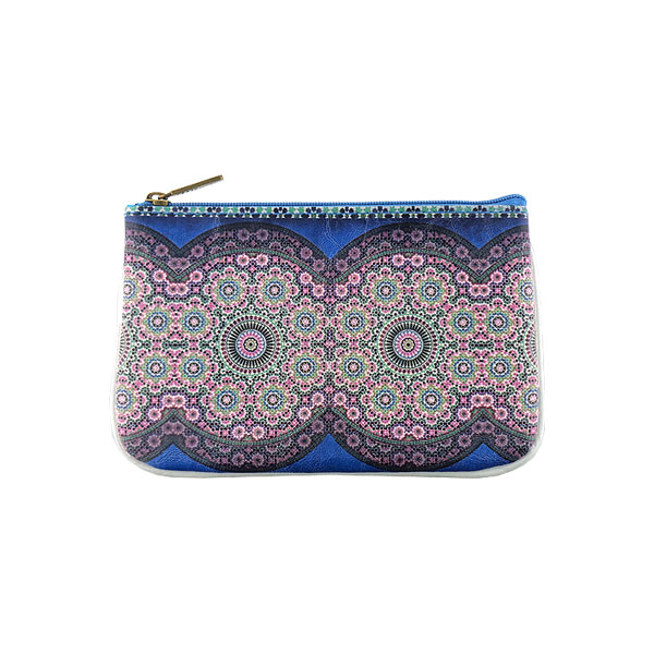 Mlavi Morocco collection unique and beautiful vegan small pouche/coin purse with Moroccan art and craft inspired prints for wholesale and online shopping