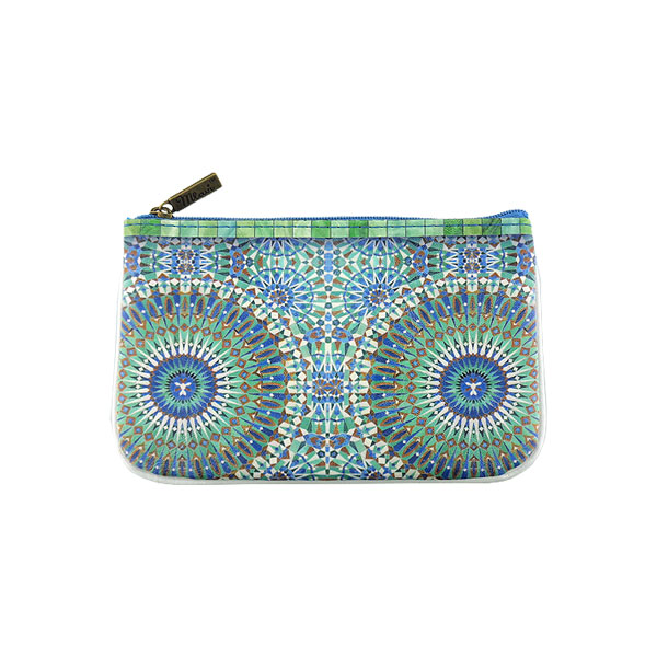 Mlavi Morocco collection unique and beautiful vegan small pouche/coin purse with Moroccan art and craft inspired prints for wholesale and online shopping
