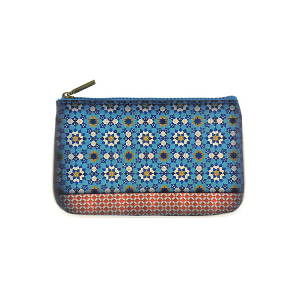 Mlavi Morocco collection unique and beautiful vegan small pouche/coin purse with Moroccan art and craft inspired prints for wholesale and online shopping